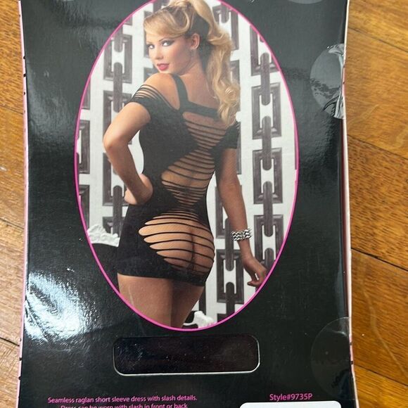 Seven 'til Midnight Bold Fishnet Bodystocking Long Sleeve 20420 + 9735P Seamless - Picture 8 of 9